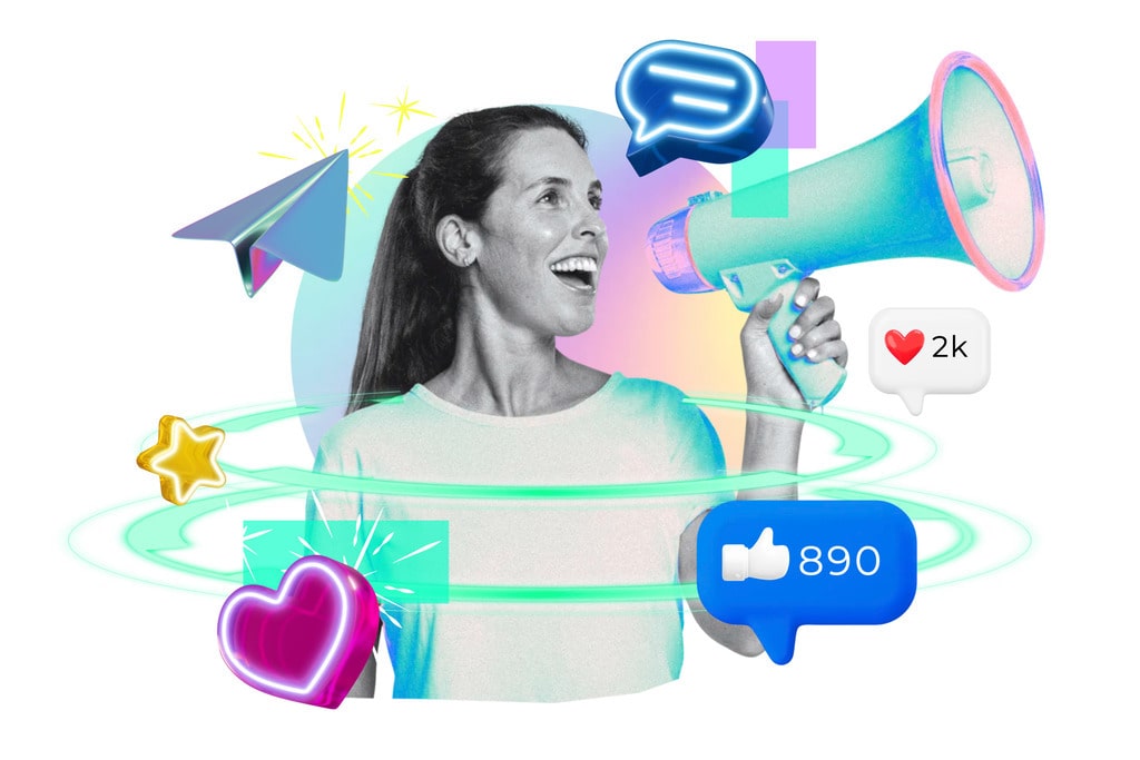 Coinvolgere degli influencer per sponsorizzare il proprio marchio può essere molto utile per accrescere la propria brand awareness. Nella foto, la rappresentazione grafica del concetto di influencer marketing.